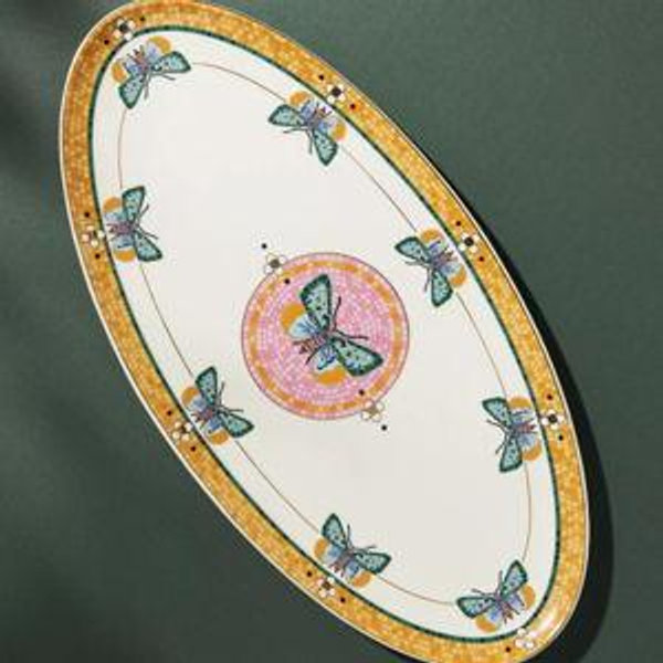 The Bistro Tile Stoneware Platter: Garden Edition
