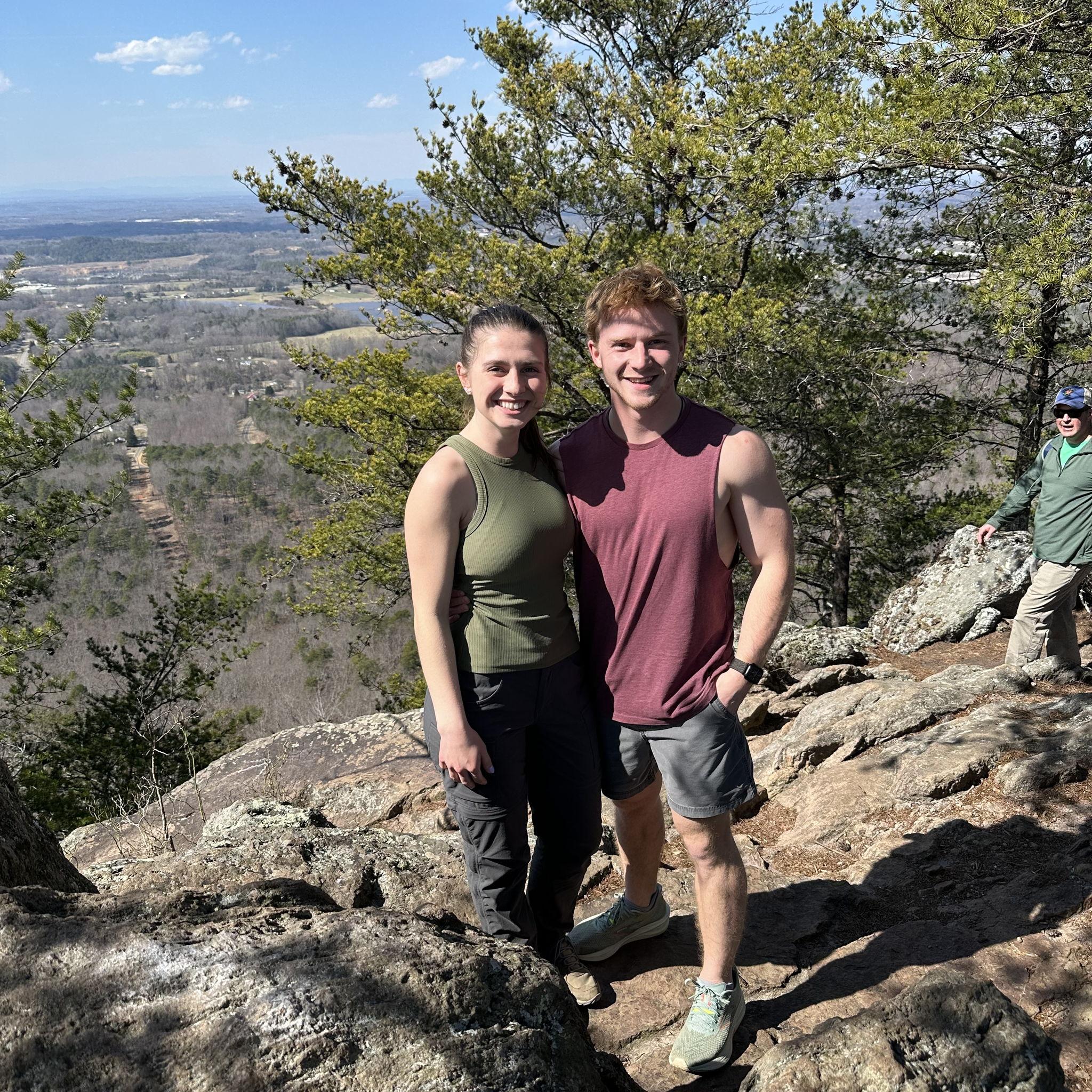 Our first picture together! Hiking date at Crowder's Mountain