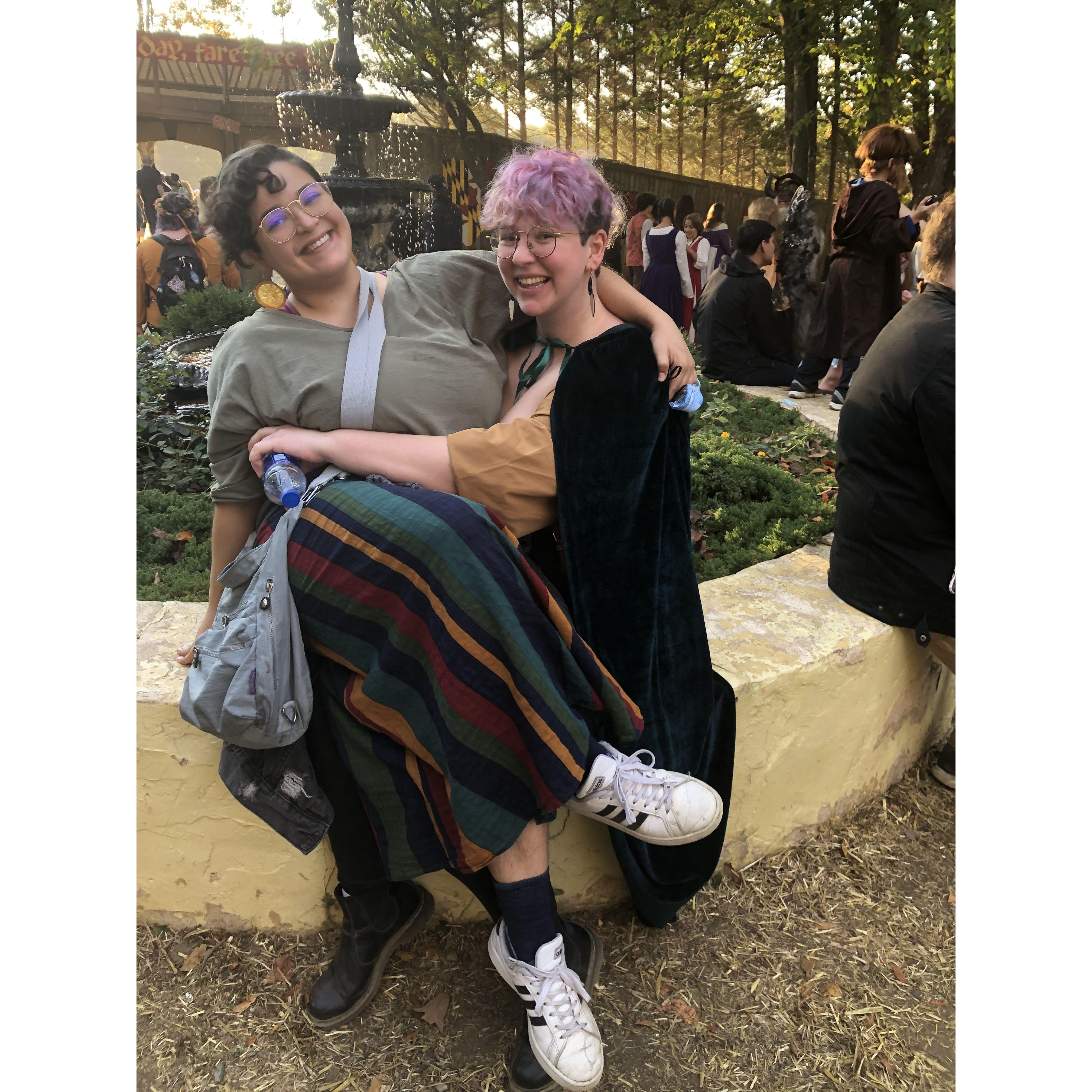 Heading to the Maryland Renaissance Fair with Tare and Emily
