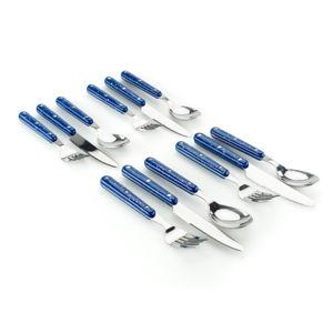 Camp Kitchen: Pioneer Enamelware 12-pc Cutlery Set (Blue)