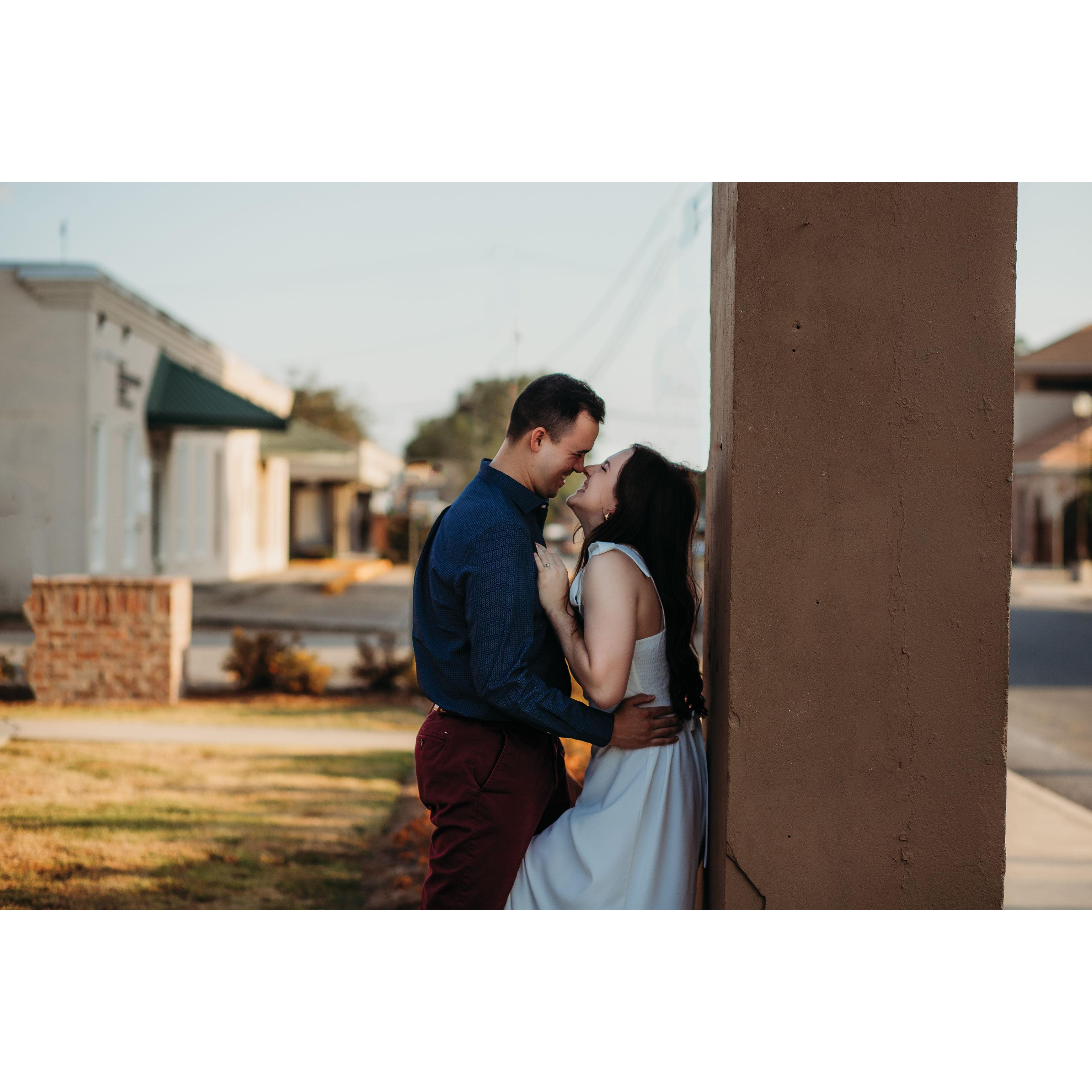 The following photos were taken after we were wed by the Justice of the Peace!