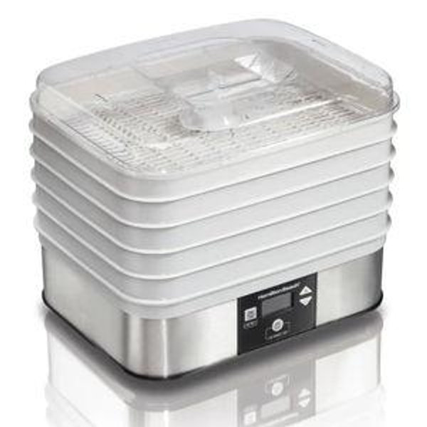 Hamilton Beach - 5-Tray Food Dehydrator - Silver/White