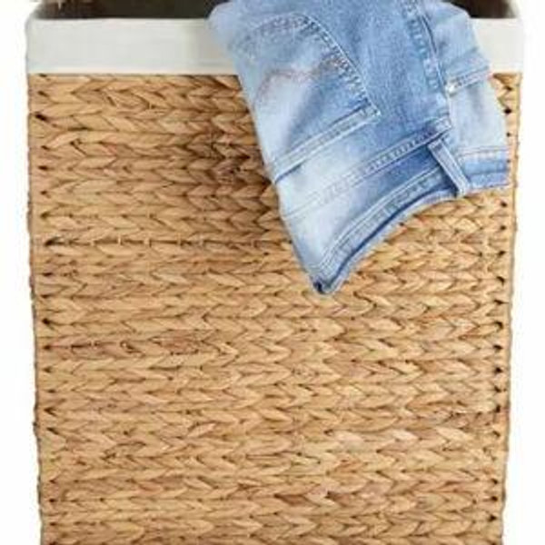 Natural Water Hyacinth Laundry Hamper, Large