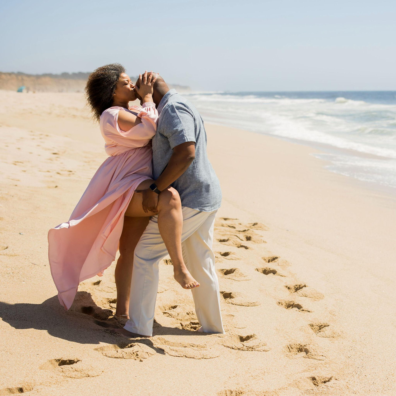 Engagement photos in Half Moon Bay
