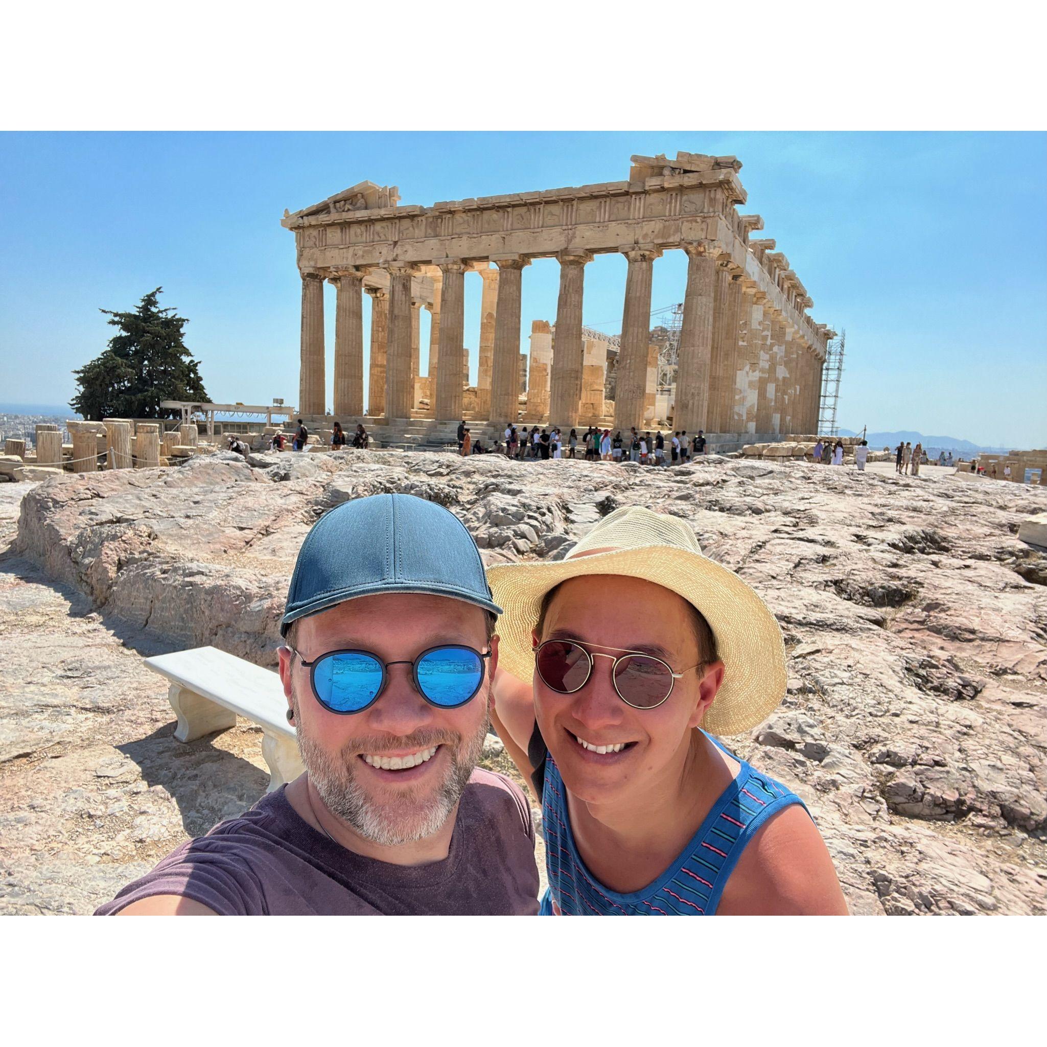 On the Acropolis in Athens.