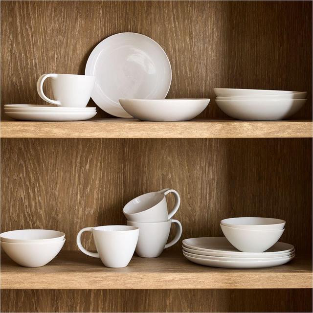 Pure Dinnerware, White, 16-Piece Dinnerware Set