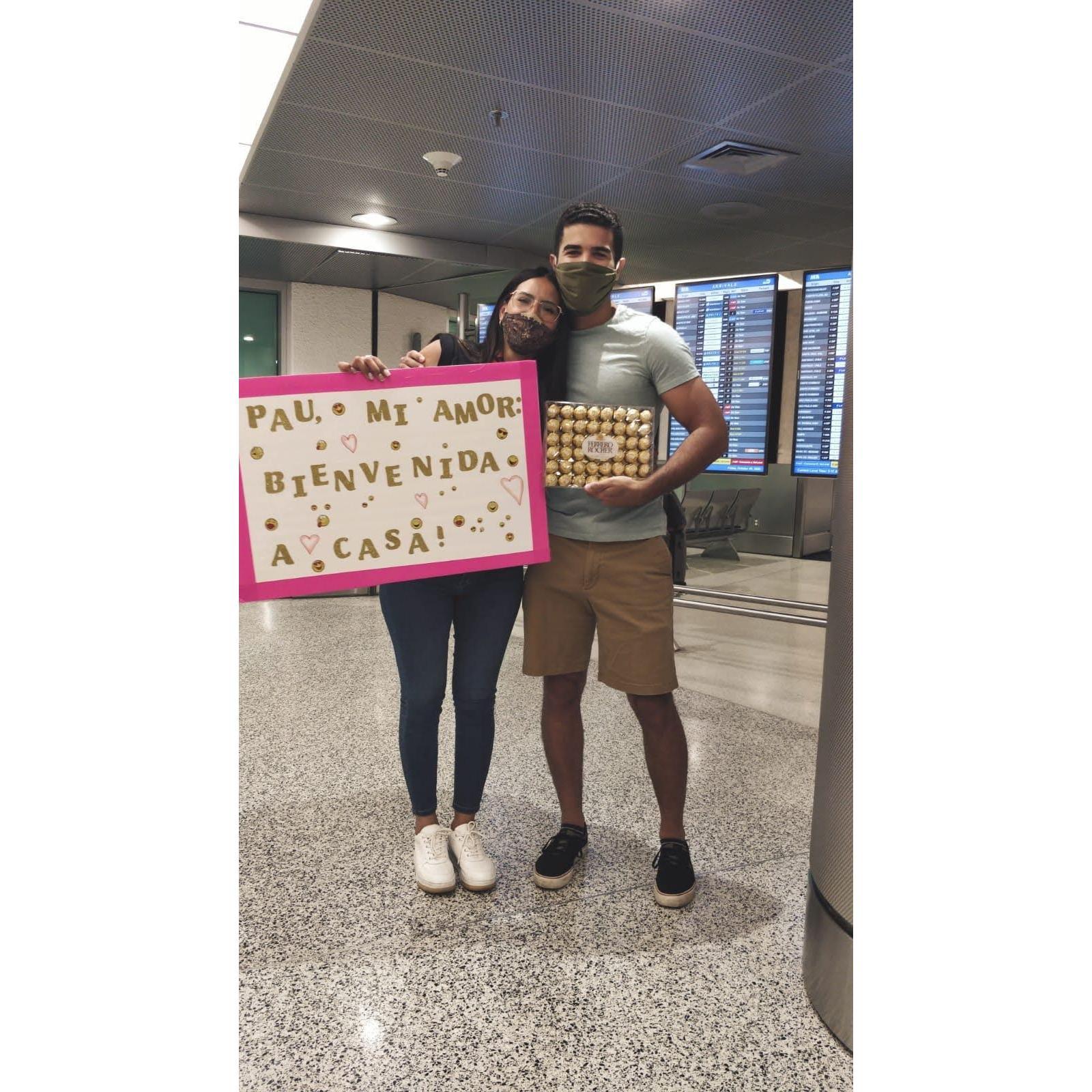 Después de 8 largos meses volvimos a vernos para comenzar nuestra vida juntos!