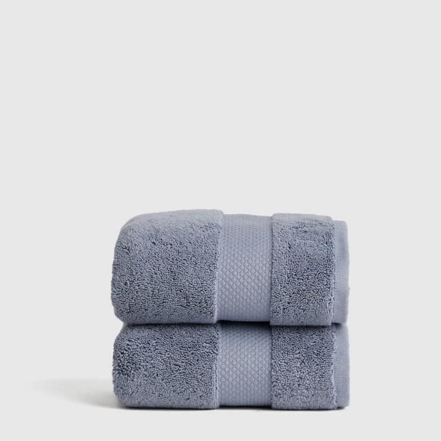 Turkish Ultra Luxe Plush Hand Towel (Set of 2) in Mineral