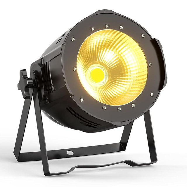 SEBRUANC 100W Spotlight COB Stage Lights, Party Lights Warm & Cool White, Professional DMX Spotlights Par Lights for Church, Concert, Wedding, Theater, Wedding, Stage 1Pack