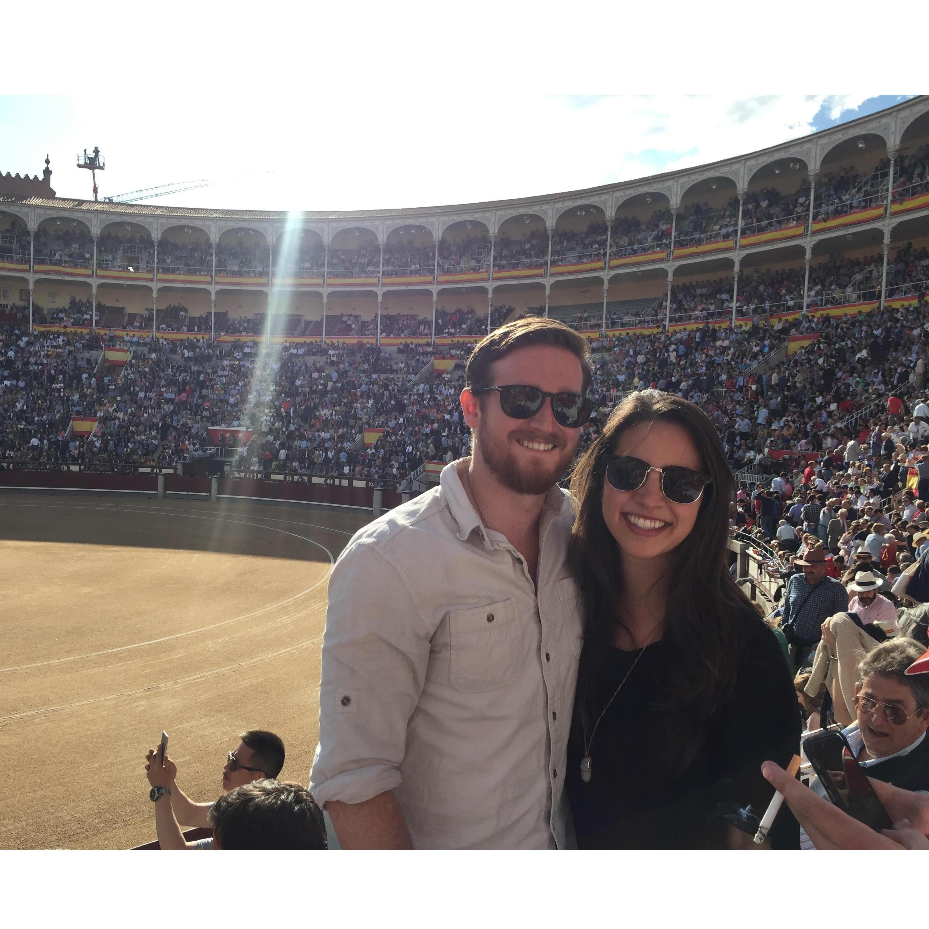 Our first bullfight in Madrid! Christian was obsessed with the traditions and history of it all! (May 2016)