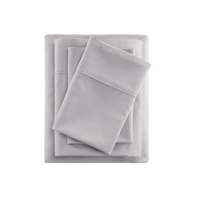 King 600 Thread Count Cooling Cotton Sheet Set Gray