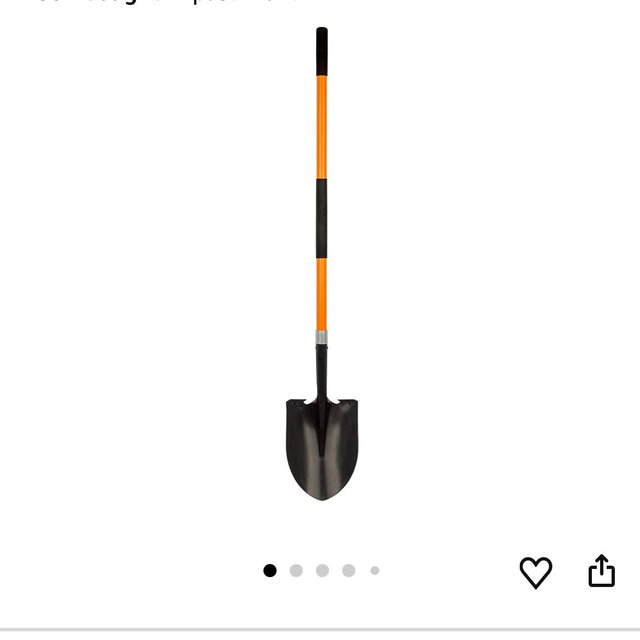 Shovel for Digging Heavy Duty Metal Shovel with Fiberglass Handle, 56 Inches