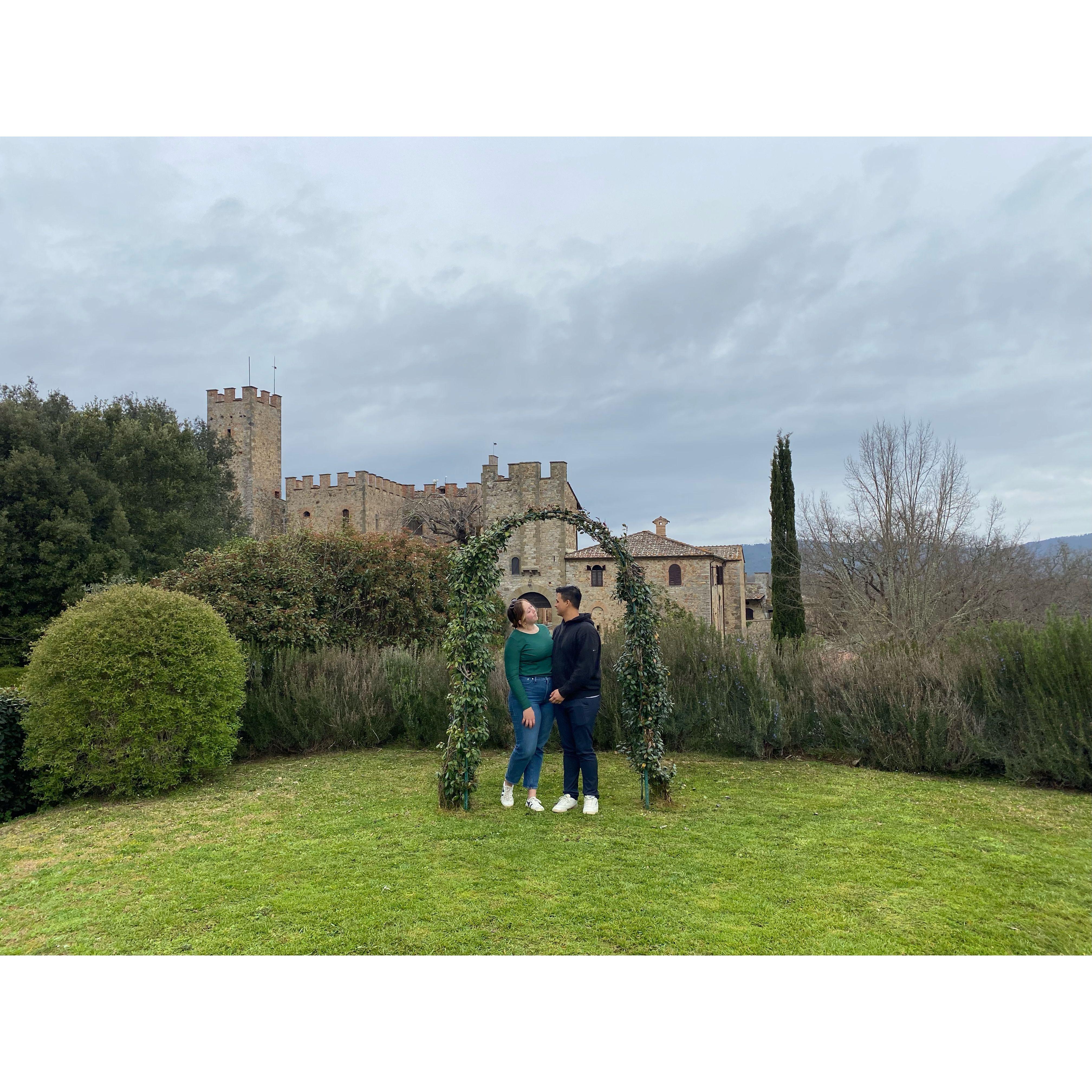 Our ceremony spot at Castello di Montalto!