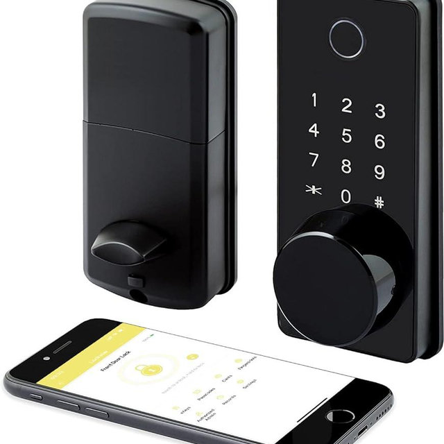 LOCKSTAR® Smart Door Lock • Keyless Entry Door Lock • Multiple Entry Methods – APP • Fingerprint Touch ID • Keypad Code • FOB • Traditional Key • Smart Home Devices • Deadbolt Smart Lock