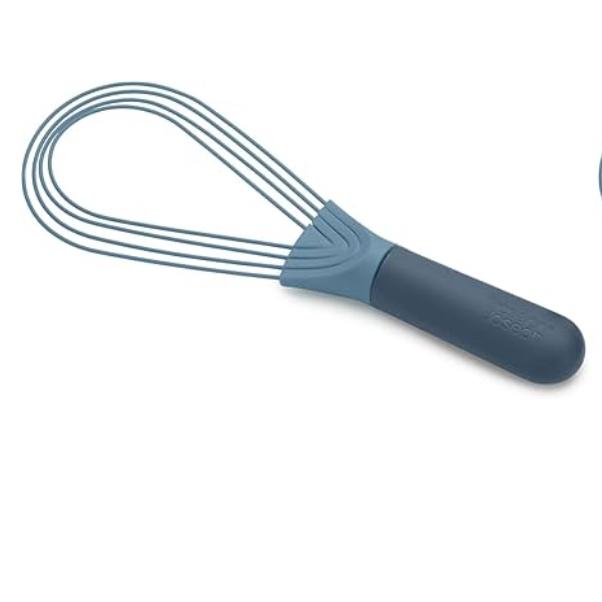 Joseph Joseph Twist Whisk 2-In-1 Collapsible Balloon and Flat Whisk Silicone Coated Steel Wire, Sky Blue (Pack of 2)