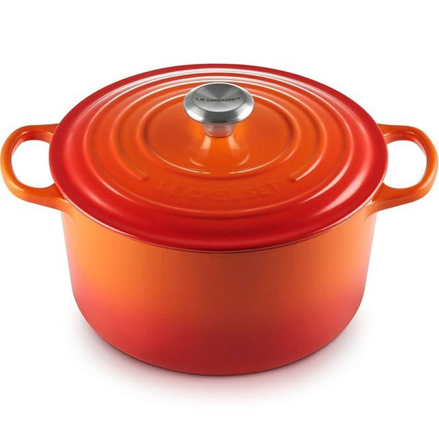 Le Creuset Enameled Cast Iron Signature Deep Round Oven, 6.5 qt., Flame