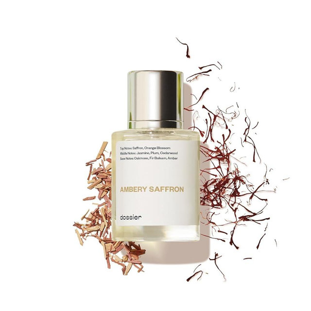 Ambery Saffron Eau de Parfum Inspired by Baccarat Rouge 540 - Vegan, Unisex Perfume Spray, 50ml