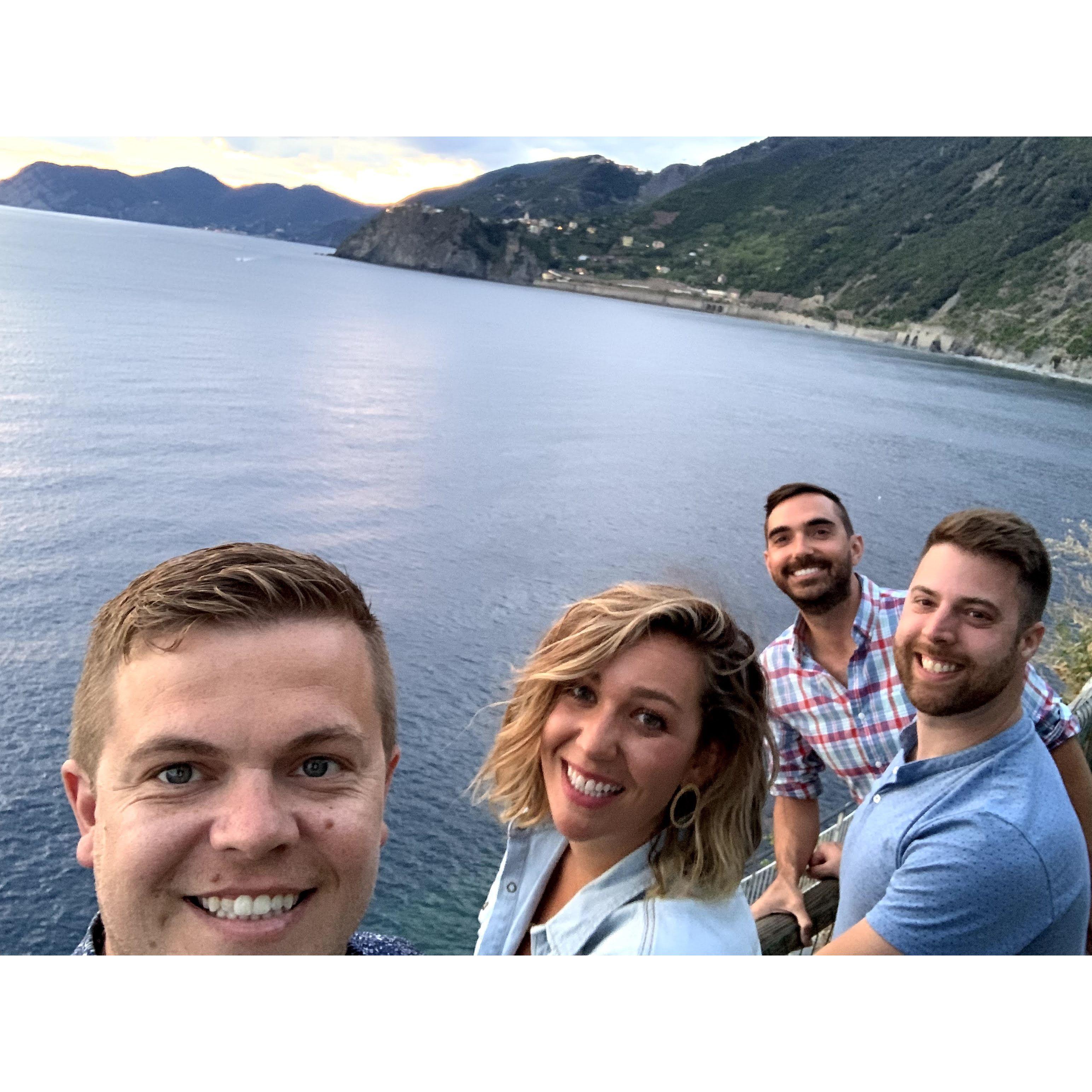 Maryann, Mitch and us in Cinque Terre Italy - 9/2019