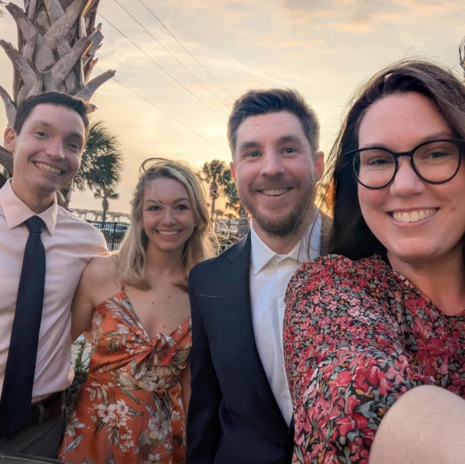 With Lindsay and Keith at Brooke's wedding in Panama City Beach Florida May 2025