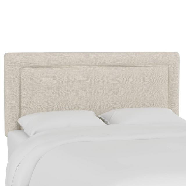 Queen Empire Linen Upholstered Headboard Talc - Skyline Furniture