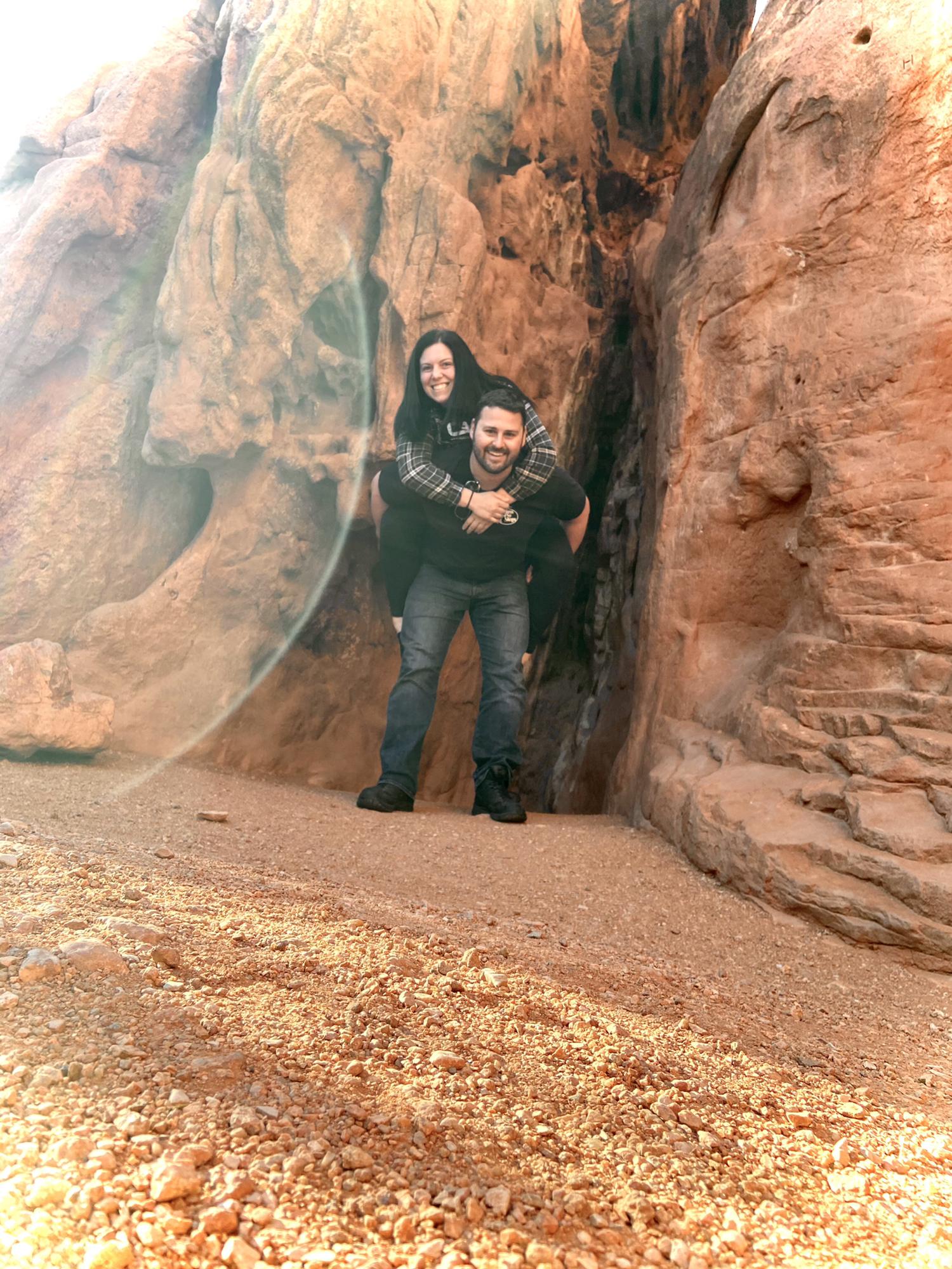 Hiking at Garden of the Gods on our anniversary trip to Colorado