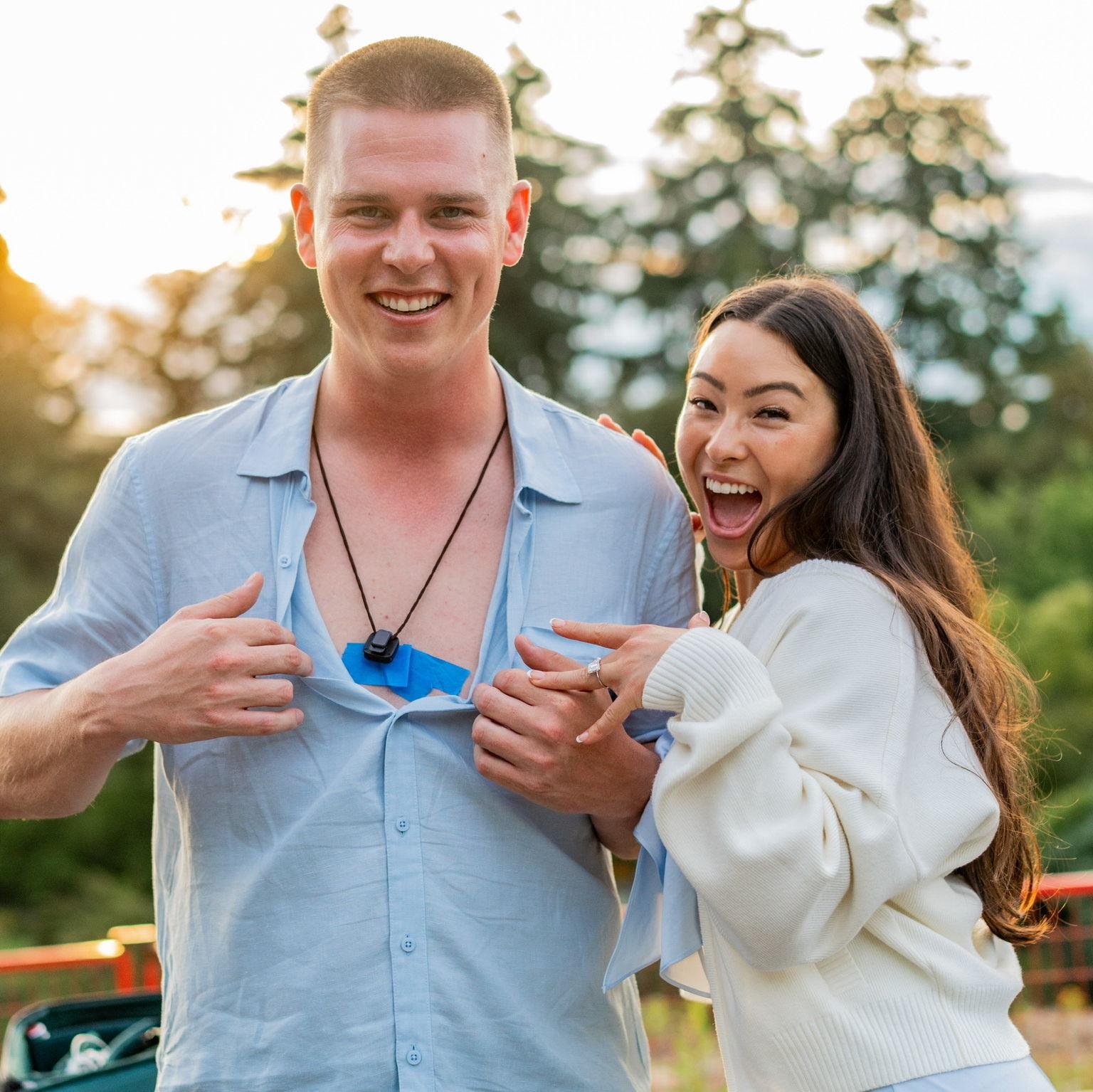 When Dani found out Scotty was mic'd up during the entire proposal and photoshoot!