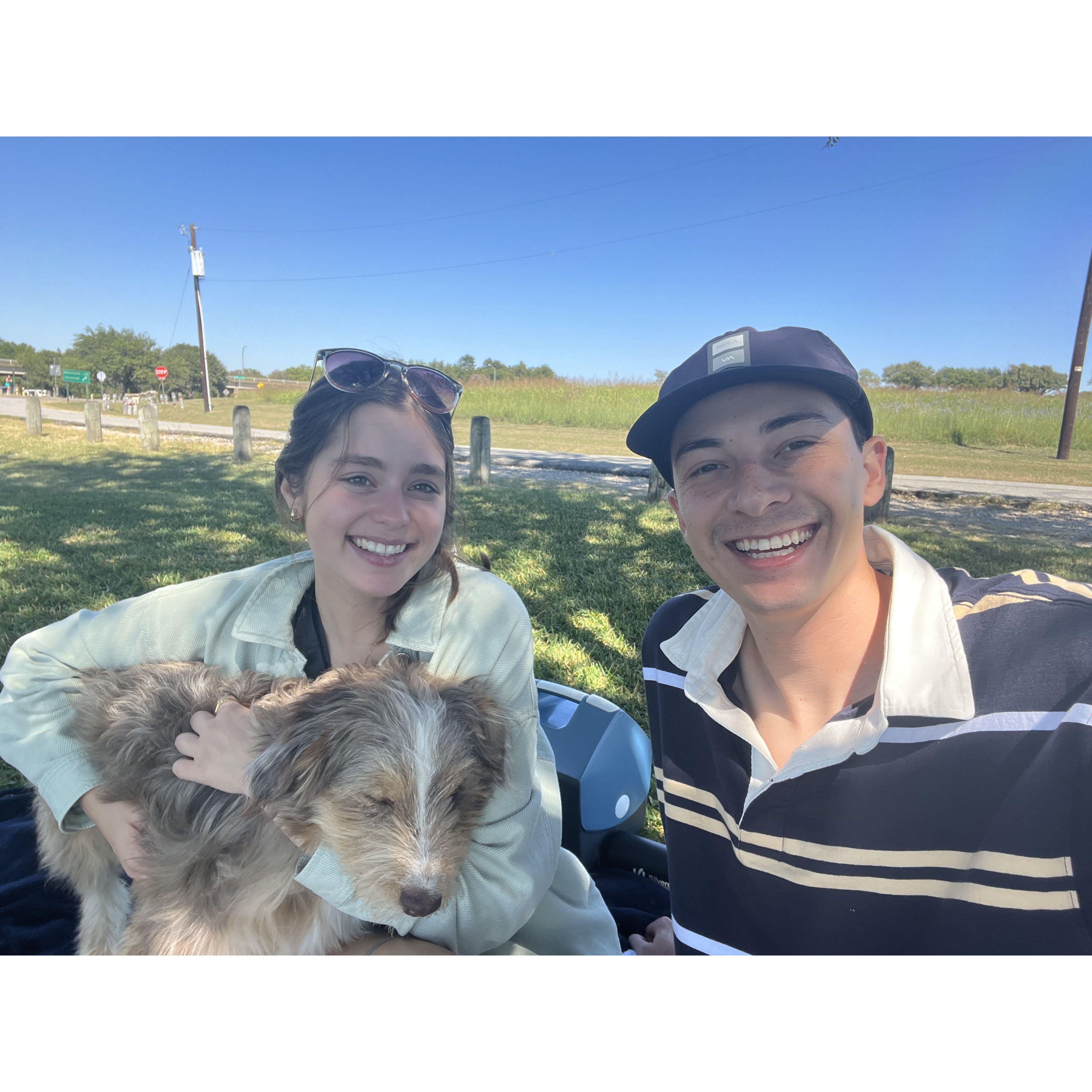 October 2022- This was recently after we got Ollie, really starting to become a family.