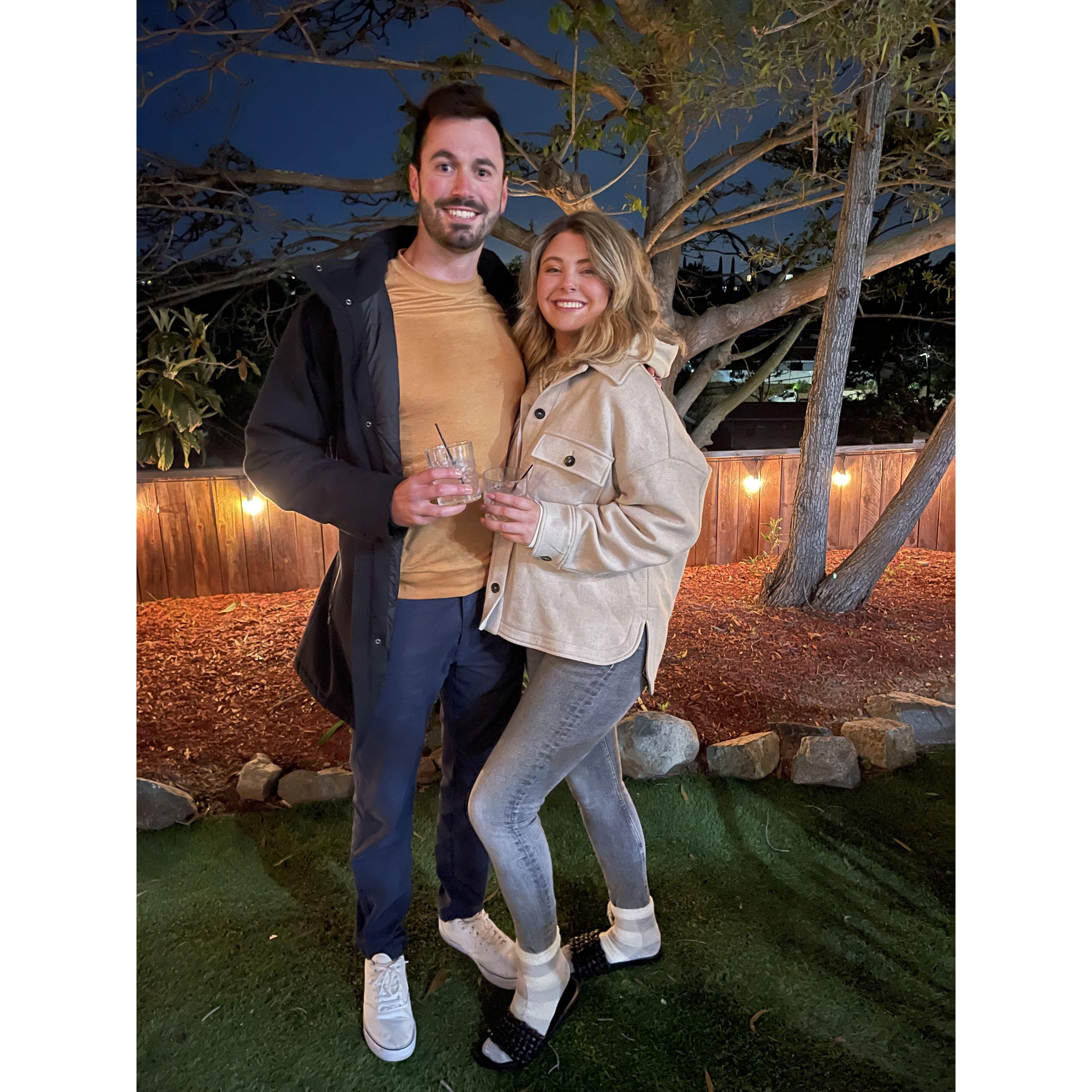 Daniel's 30th birthday party in San Diego! We did a mixology class in the backyard of our Airbnb- lots of fun was had