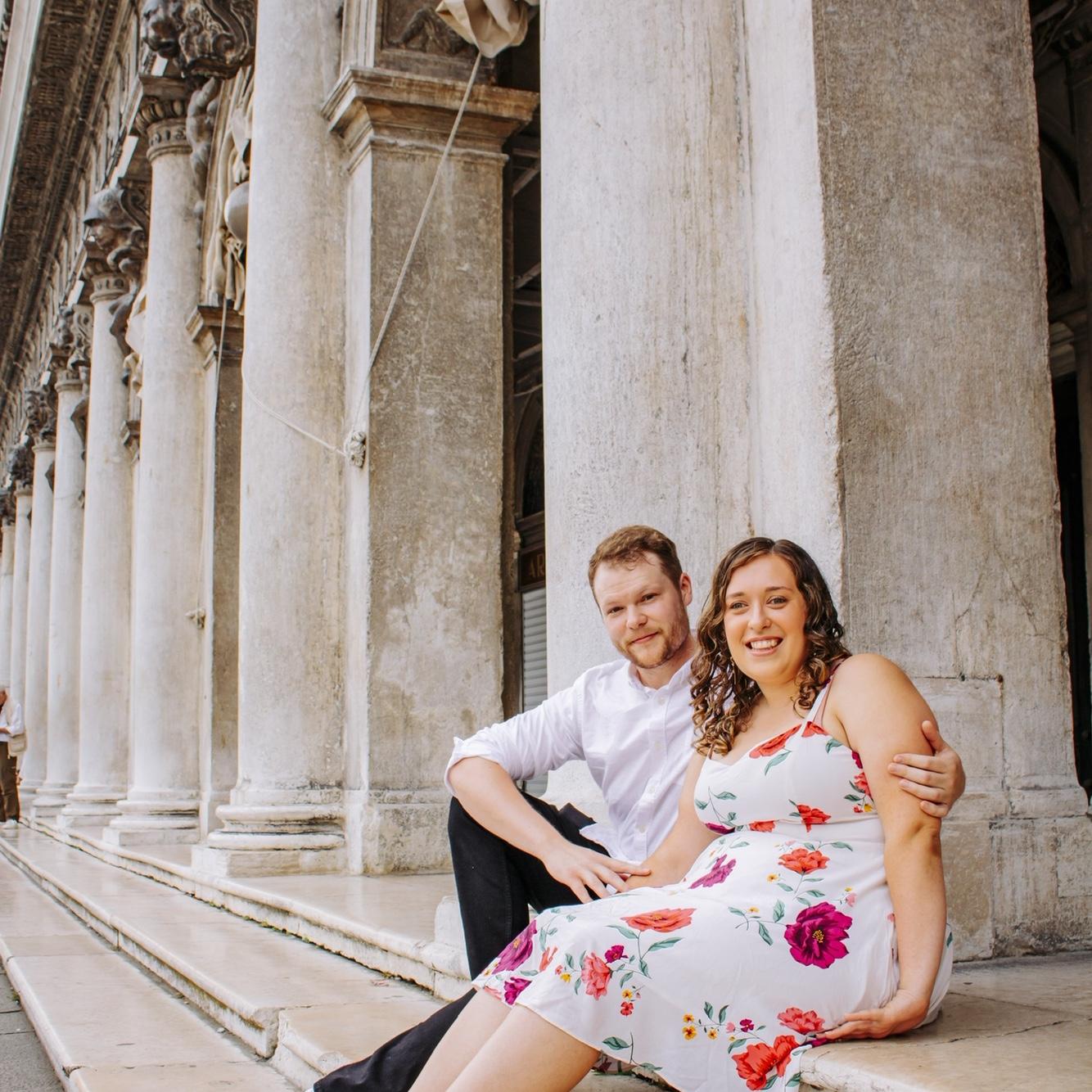 Our engagement shoot in Venice, Italy (moments after he proposed)!
