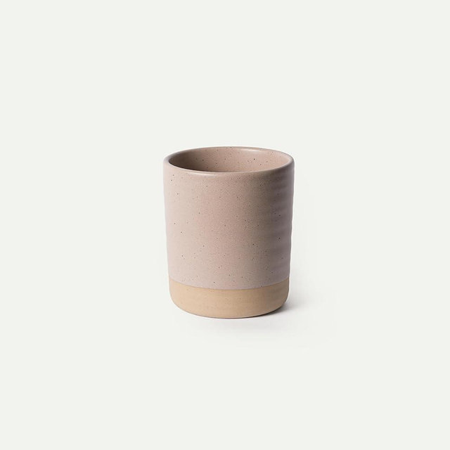 Mora Ceramic Kitchen Utensil Holder - Wooden Spoon & Spatula Crock for Countertop, Modern Farmhouse Home Decor, Extra Large 7.3" Cooking Organizer for Stove Top and Counter - Heavy & Sturdy - Mushroom