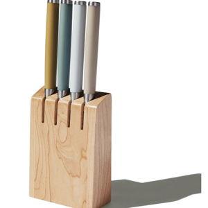 5pc Stainless Steel Steak Knives Set, 4 Knives in Willow