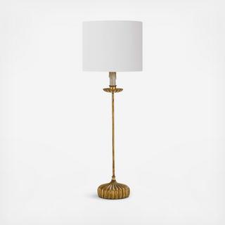 Clove Stem Buffet Table Lamp with Linen Shade