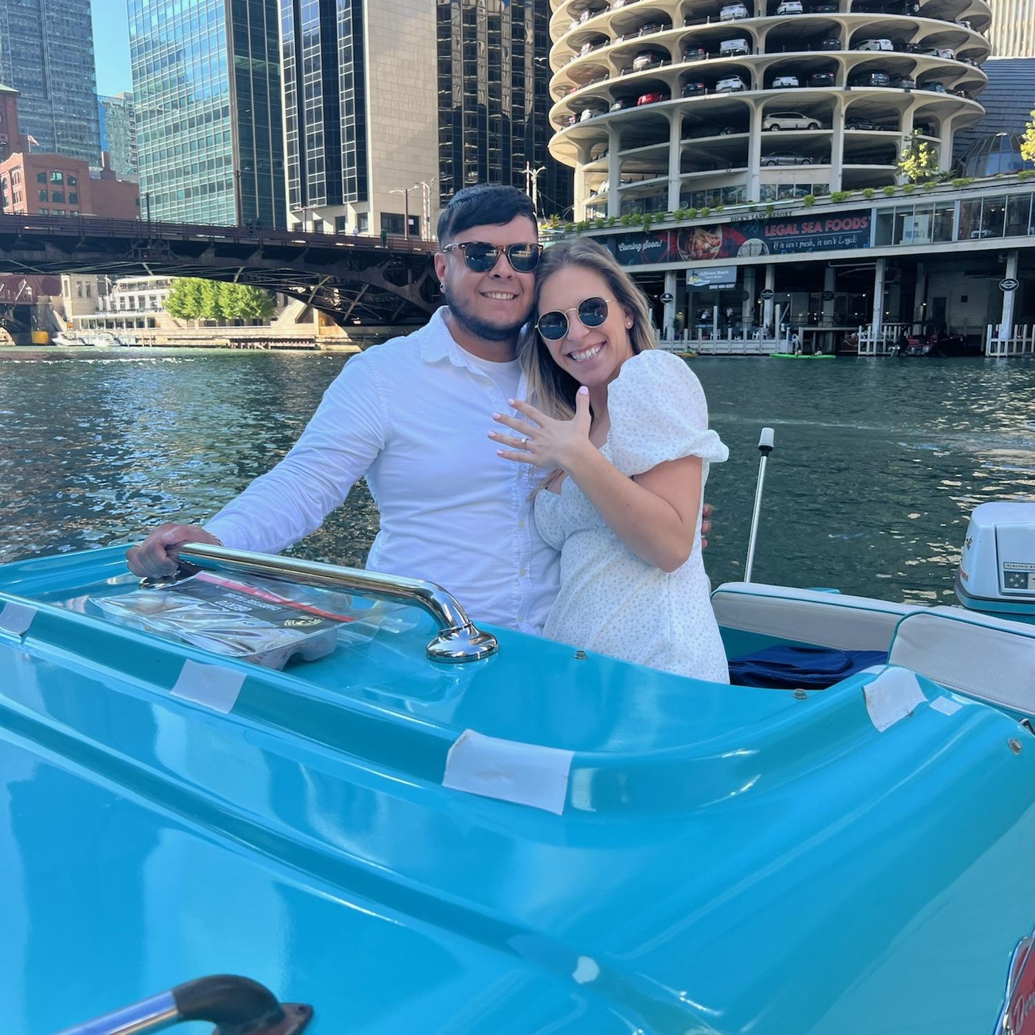 We love to make our love governmentally official!
Engagement Day
Chicago | September 2023