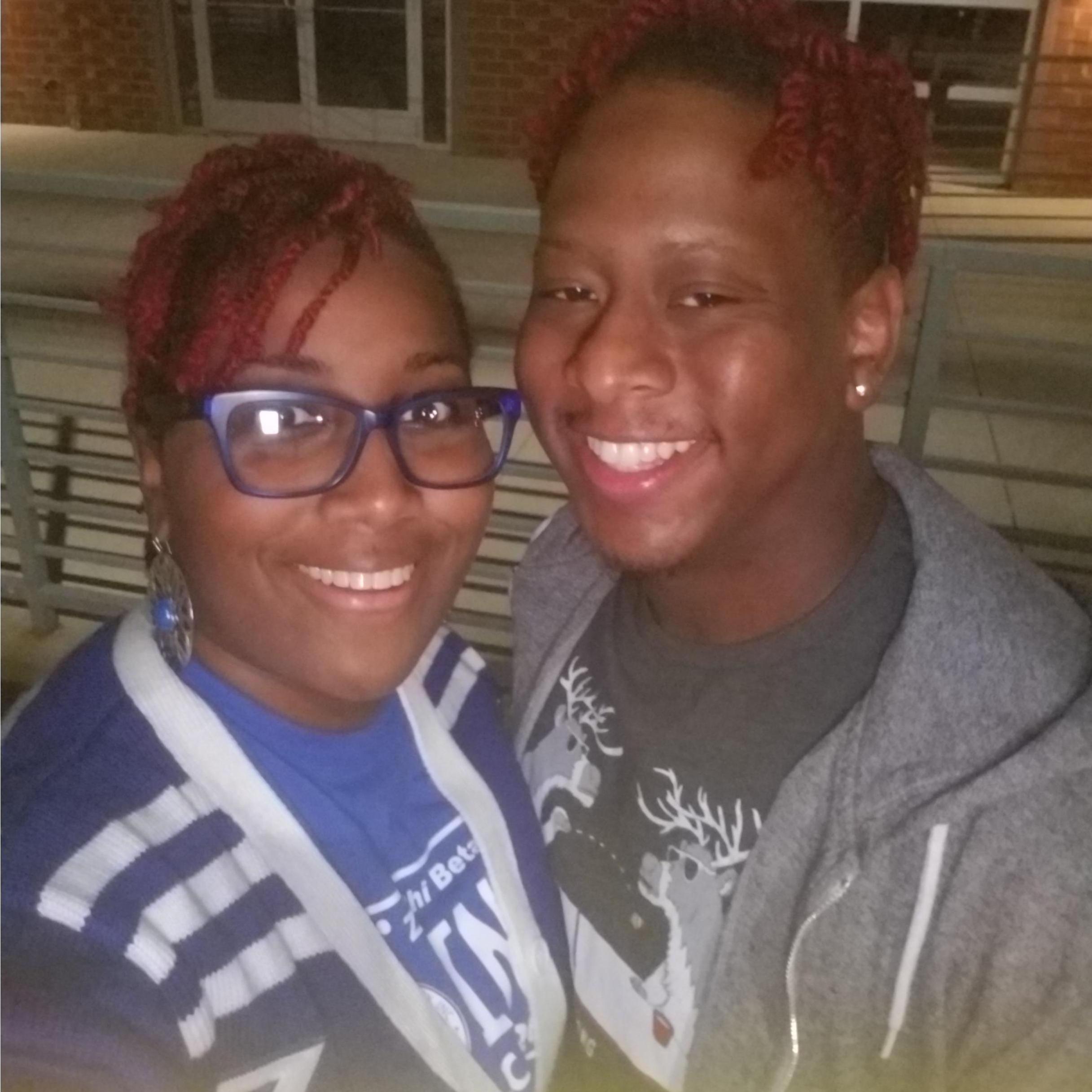 Marcus celebrating my ZPhiB Founders' Day with me!