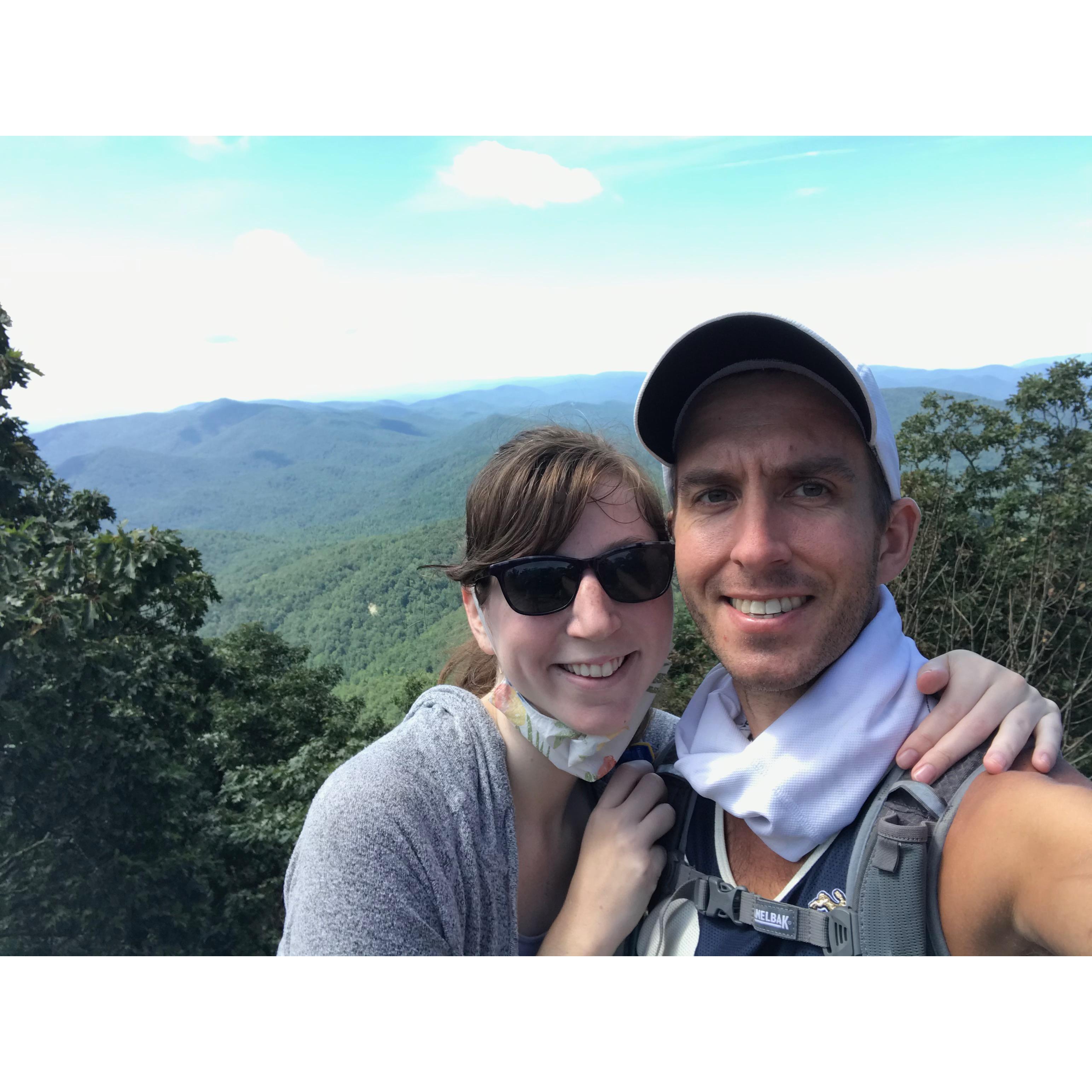 Hiking at Blood Mountain in Georgia during Labor Day weekend 2020.
