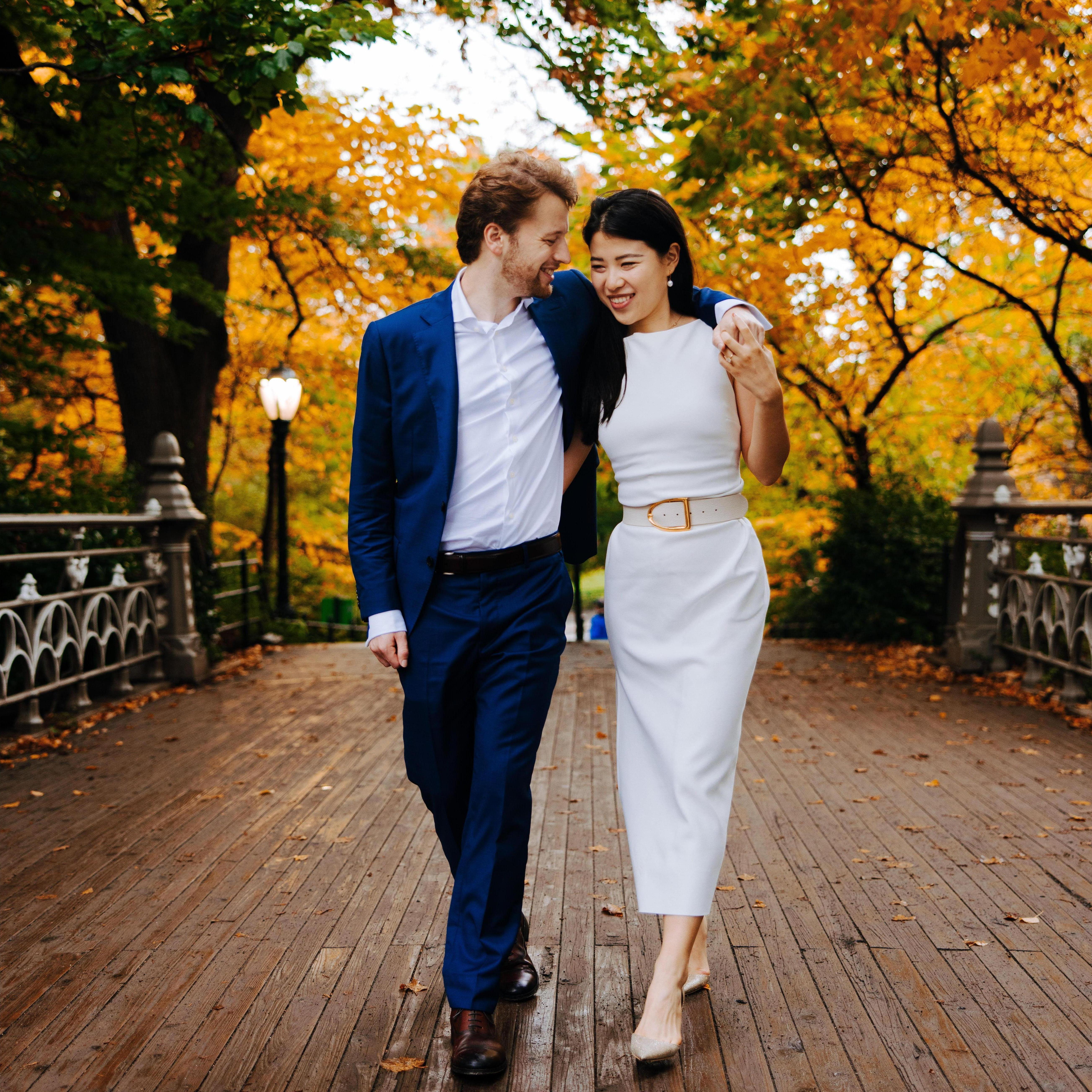 Oct 2022 (Central Park, NYC): Engagement Photos by a pro (courtesy of Scratch Studios NYC)