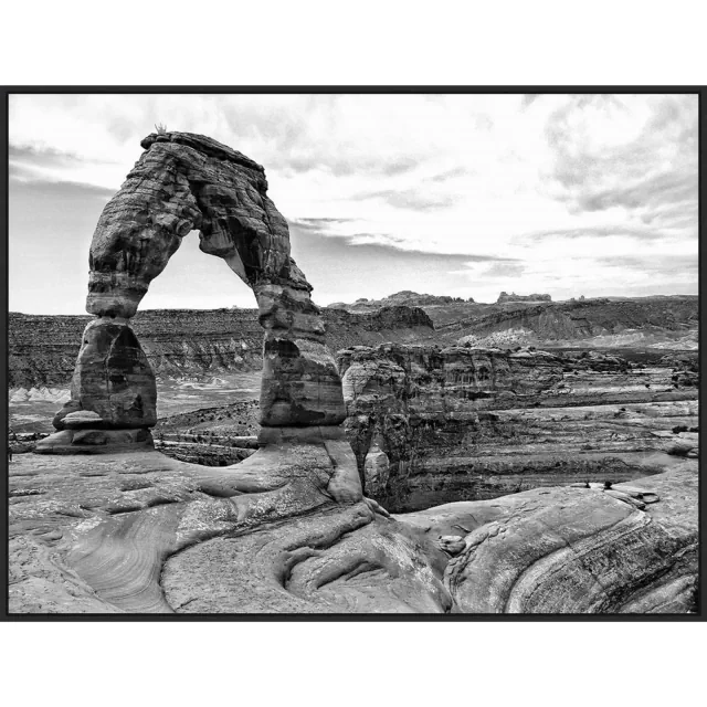 42" x 32" Desert Arches I by Jenna Guthrie Framed Canvas Wall Art Print - Amanti Art: Modern Lithograph Decor