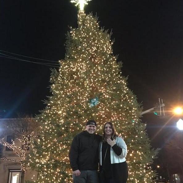 December 23rd, 2020 after Connor proposed, we managed to ask someone to take a picture of us.