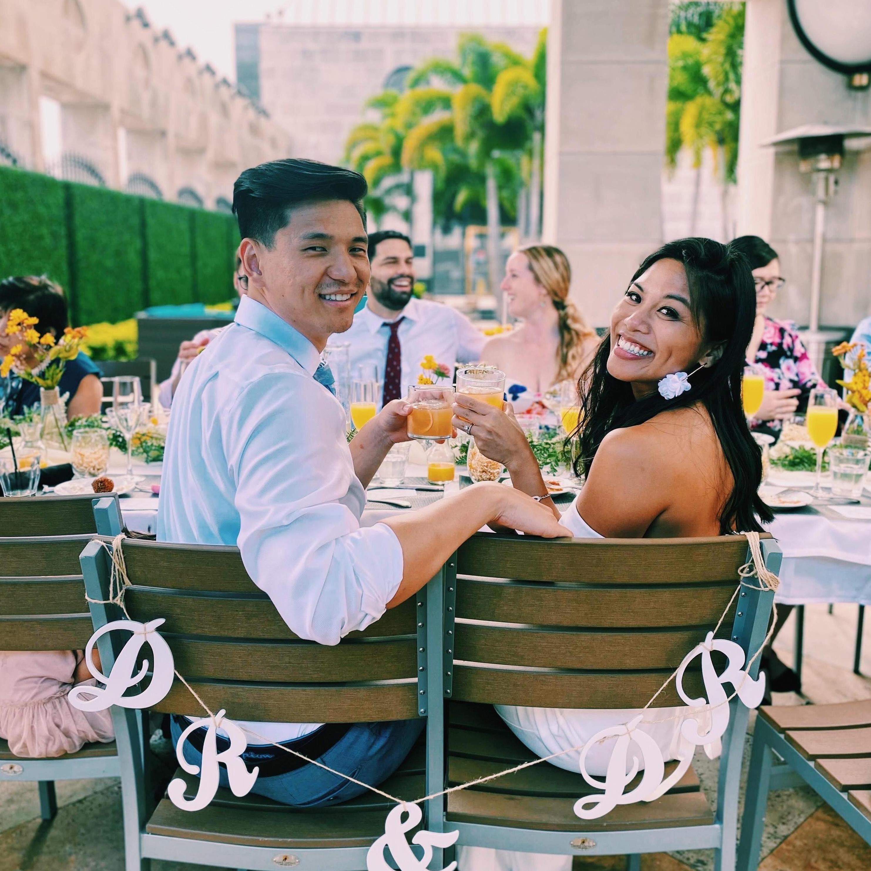 Table decor was DIY