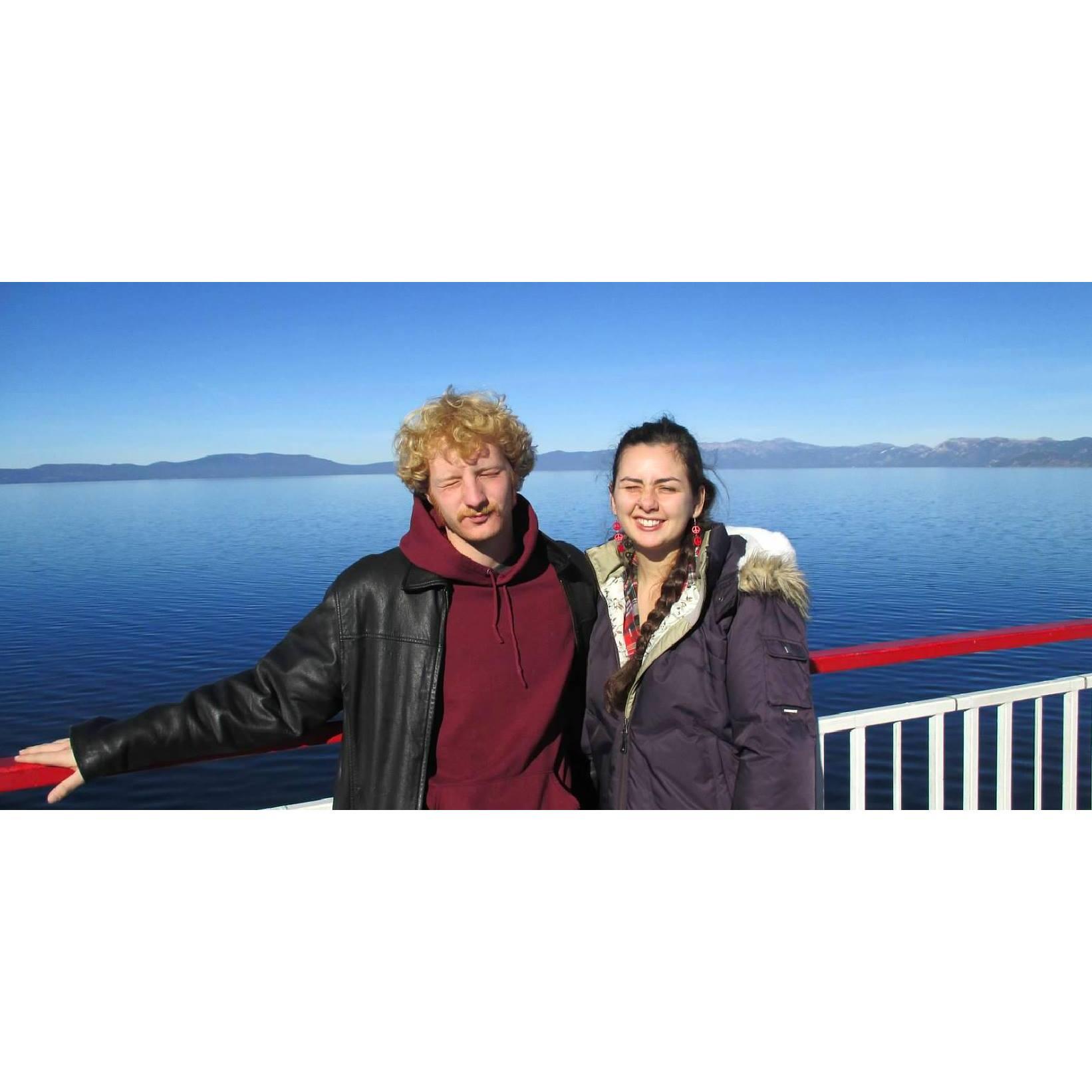 Tyler visited sunny Lake Tahoe to meet Margaux's Aunt Vicki and Uncle Mike