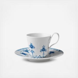 Blue Elements High Handle Cup & Saucer