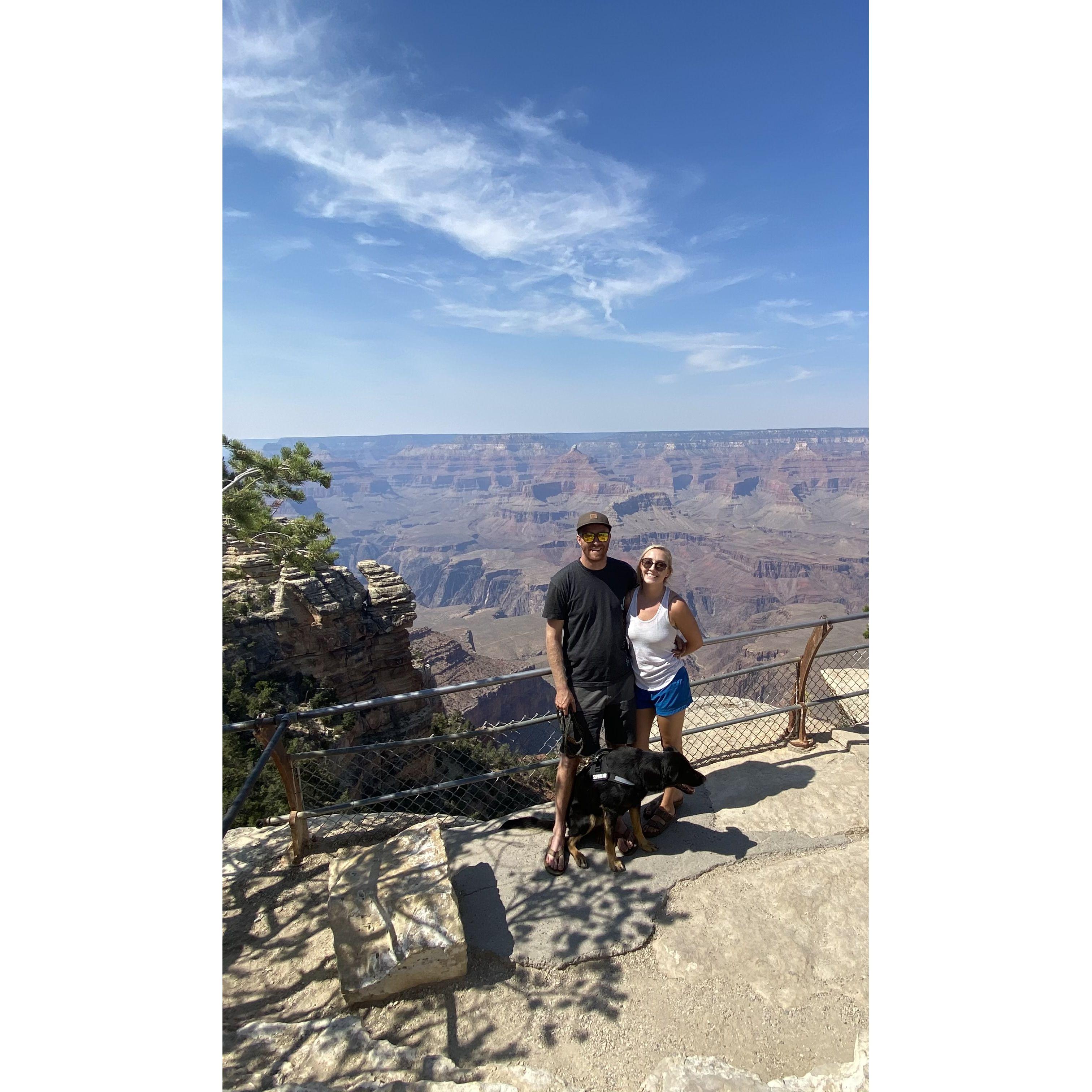 First time at the Grand Canyon- shadow was HOT
