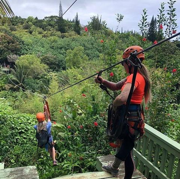 Zipline in Maui