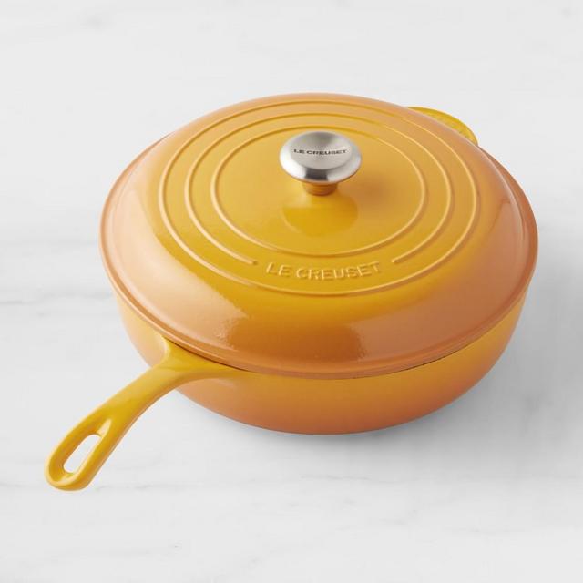 Le Creuset Signature Enameled Cast Iron Deep Sauté Pan, 4 1/4-Qt., Nectar