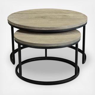 Drey Round Nesting Coffee Tables, Set Of 2