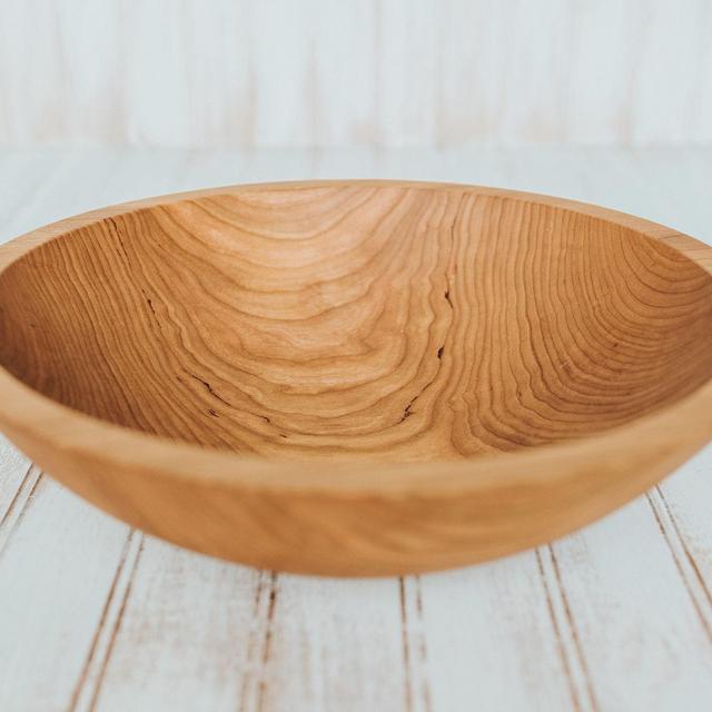 20-inch Cherry Bowl with Bee's Oil Finish