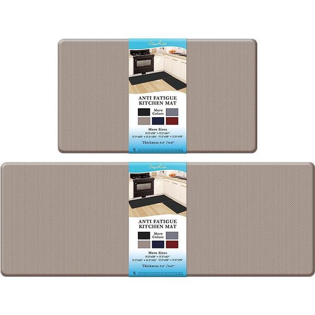 StepRite Kitchen Mats, 2 PCS 17.3"×30"+17.3"×47", Khaki