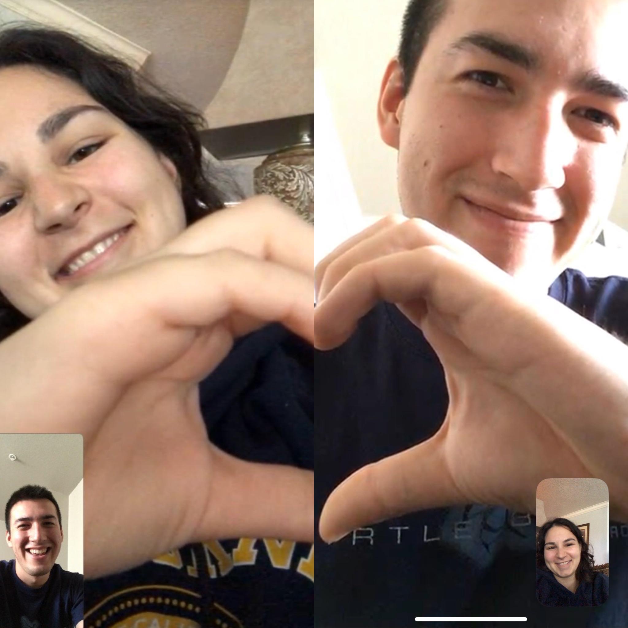 Our five month anniversary spent over facetime.