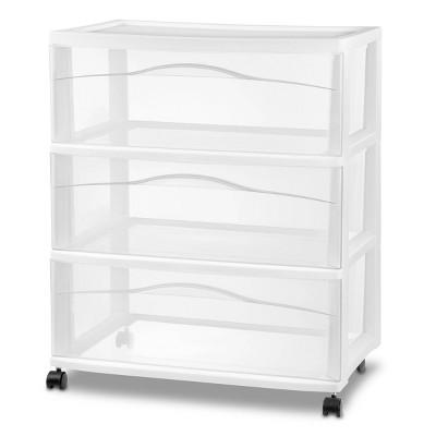 3 Drawer Wide Cart - White - - Room Essentials&#8482;