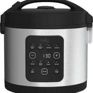 bella PRO - 20-Cup Digital Rice Cooker - Stainless Steel